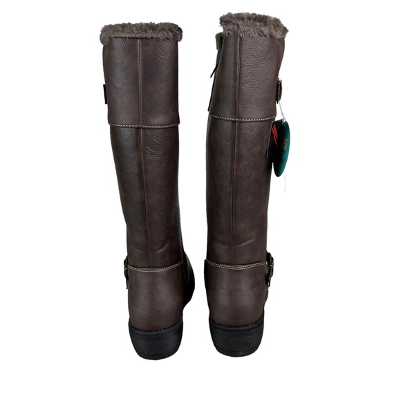 TOTES DEBRA Brown Waterproof Riding Boots - Picture 5 of 11